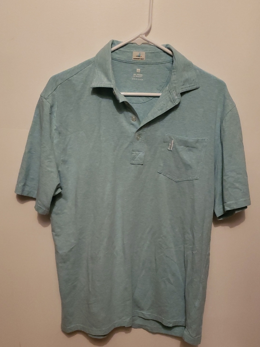 johnnie-O Seafoam Green Short Sleeve Polo